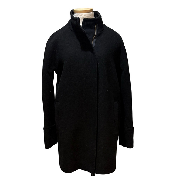 J. Crew Factory Jackets & Blazers - J Crew sz 10 black wool blend classic coat